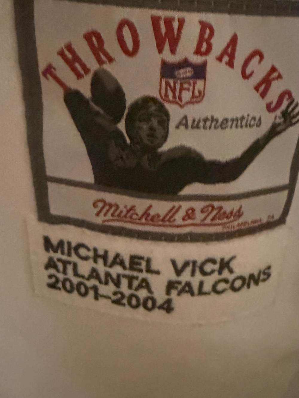 Mitchell & Ness Falcons #7 White and Red Jersey - Picture 3 of 4